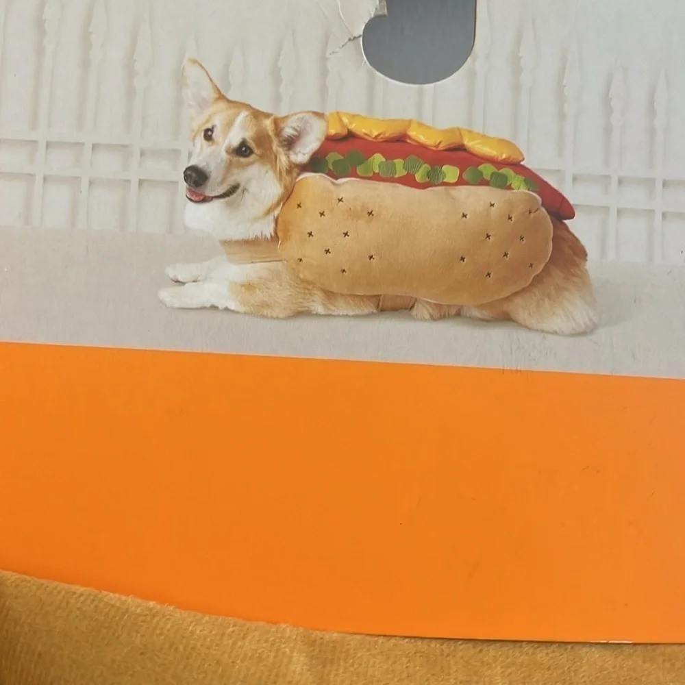 Dog Hot Dog Halloween Costume NWT Size Large  Hyde & Eek 22” Up to 90 lbs